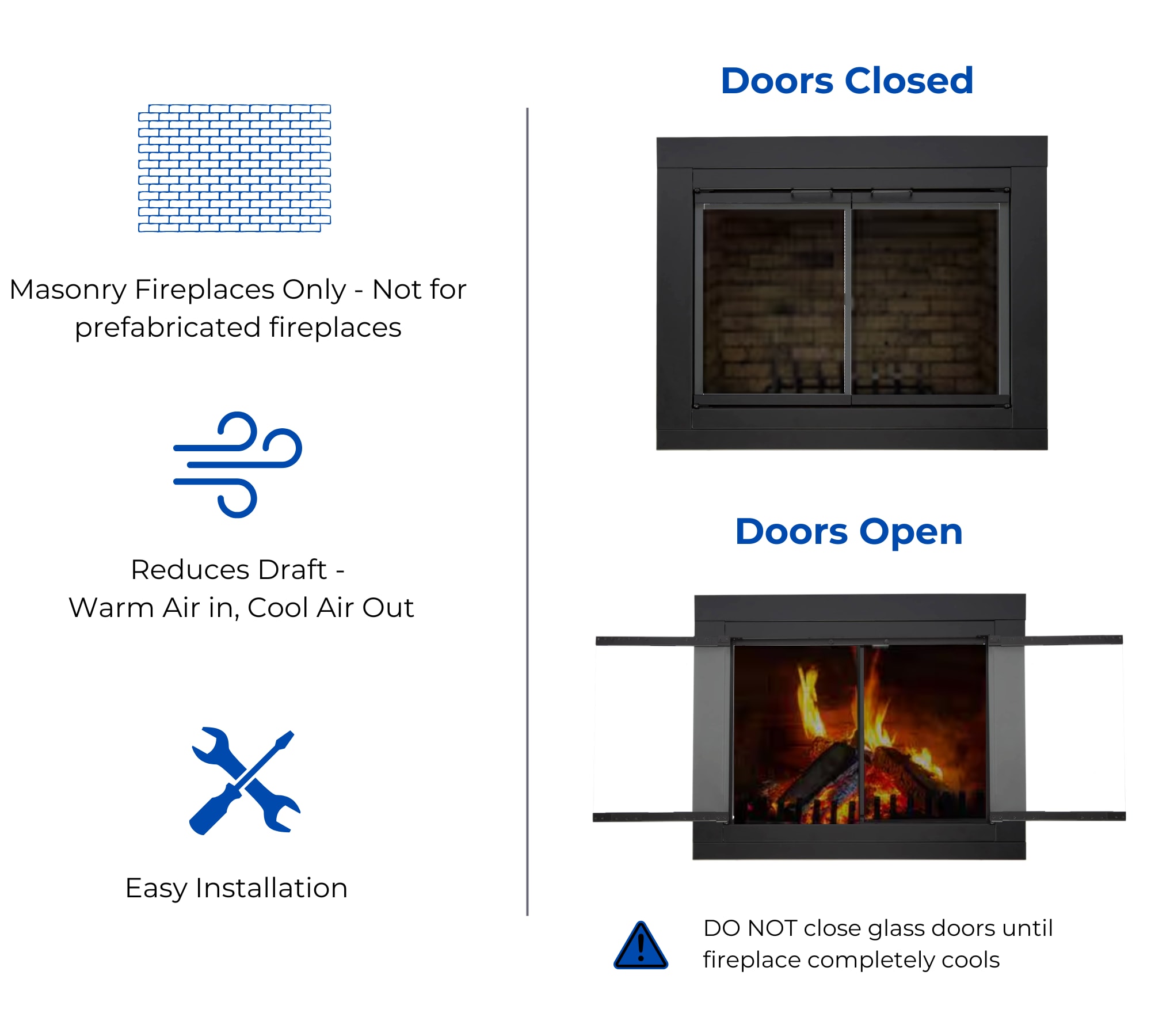 Bluegrass Living HLFD-SM Glass-Fireplace-Doors - View #5