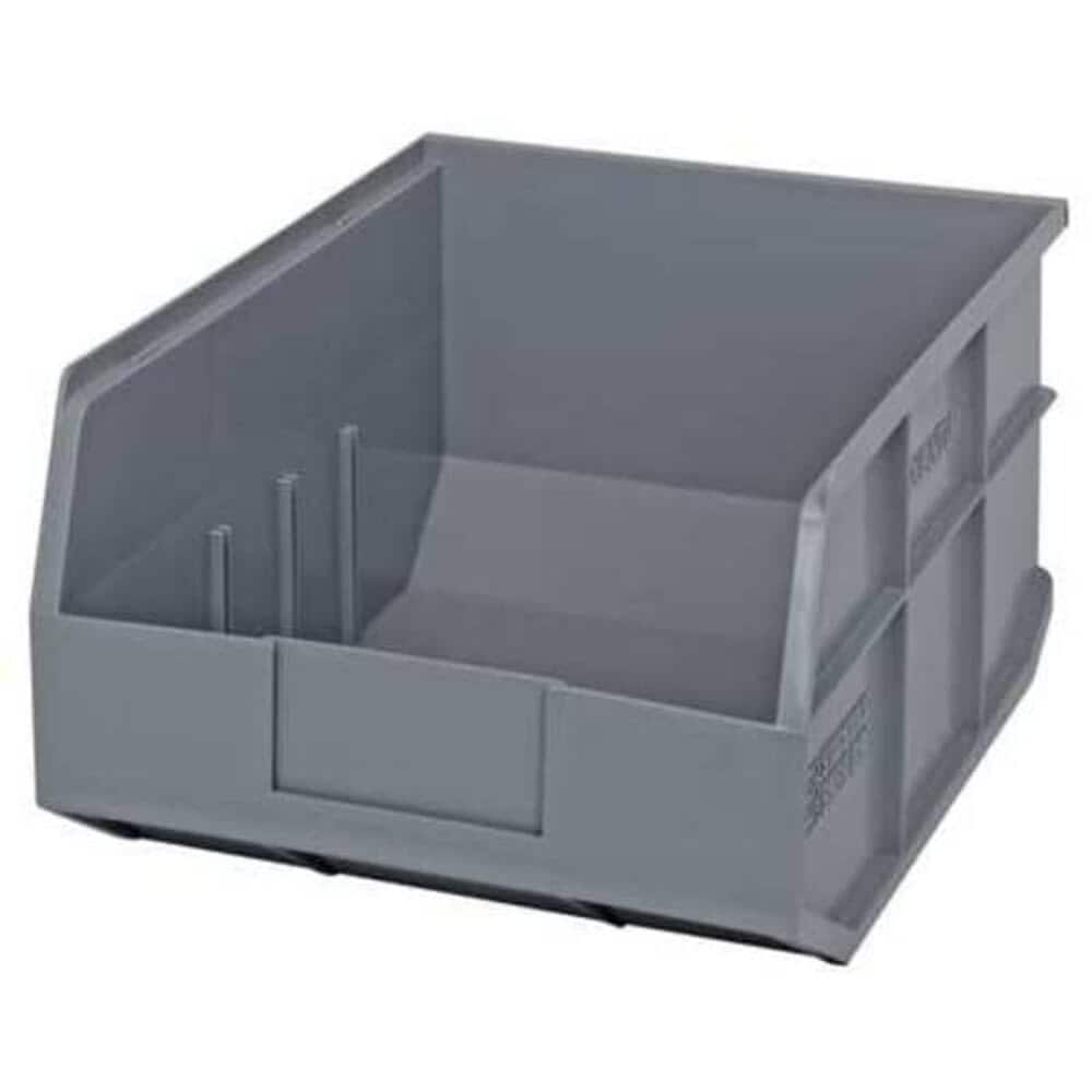Quantum Storage Systems Shelf Storage Bin Polypropylene Gray 7 in H 11 in W 14 in L