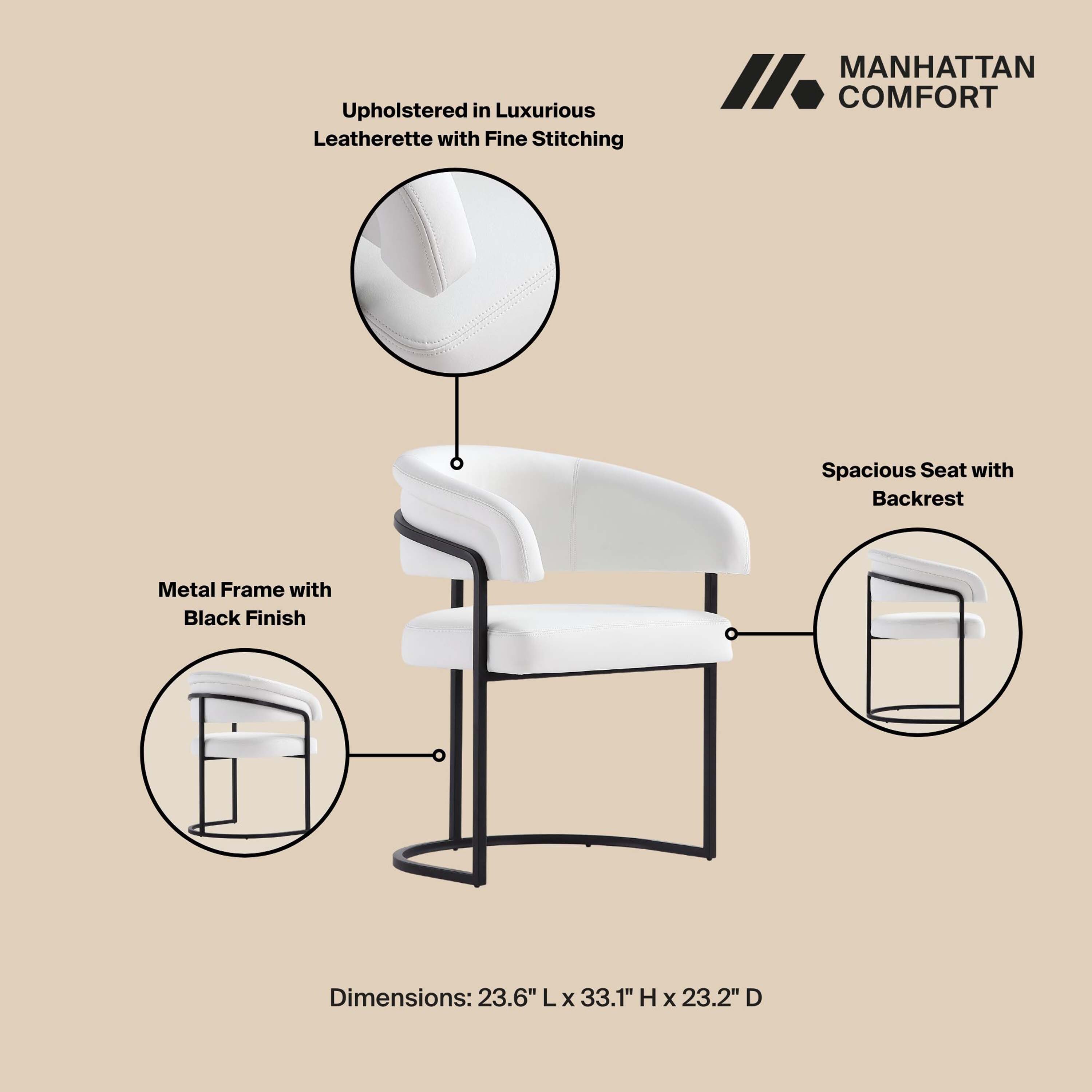 Manhattan Comfort 6-DC094-WH Dining-Chairs - View #4