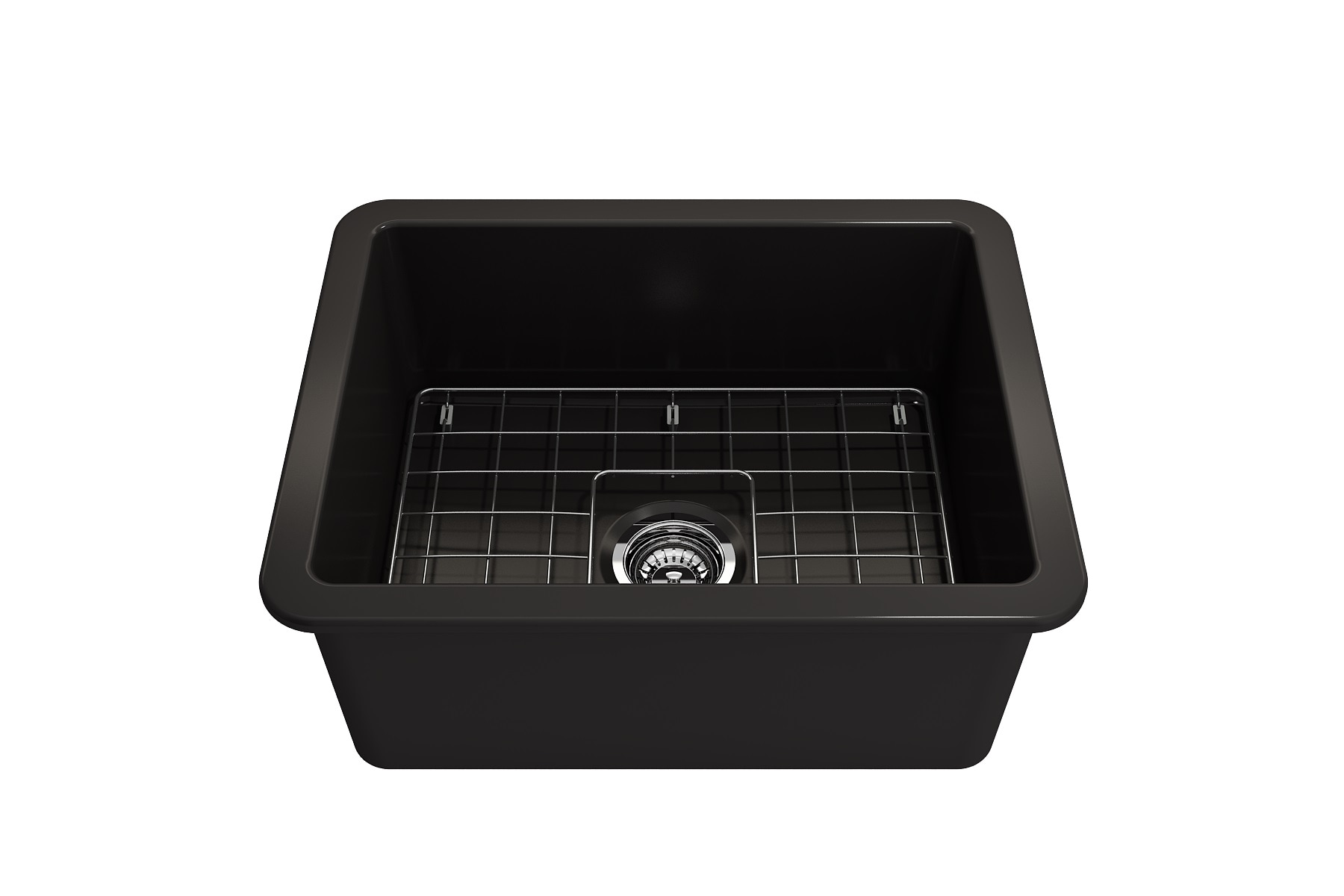 BOCCHI 1627-004-0120 Drop-in or undermount 24-in x 19-in Fireclay Single bowl Kitchen Sink