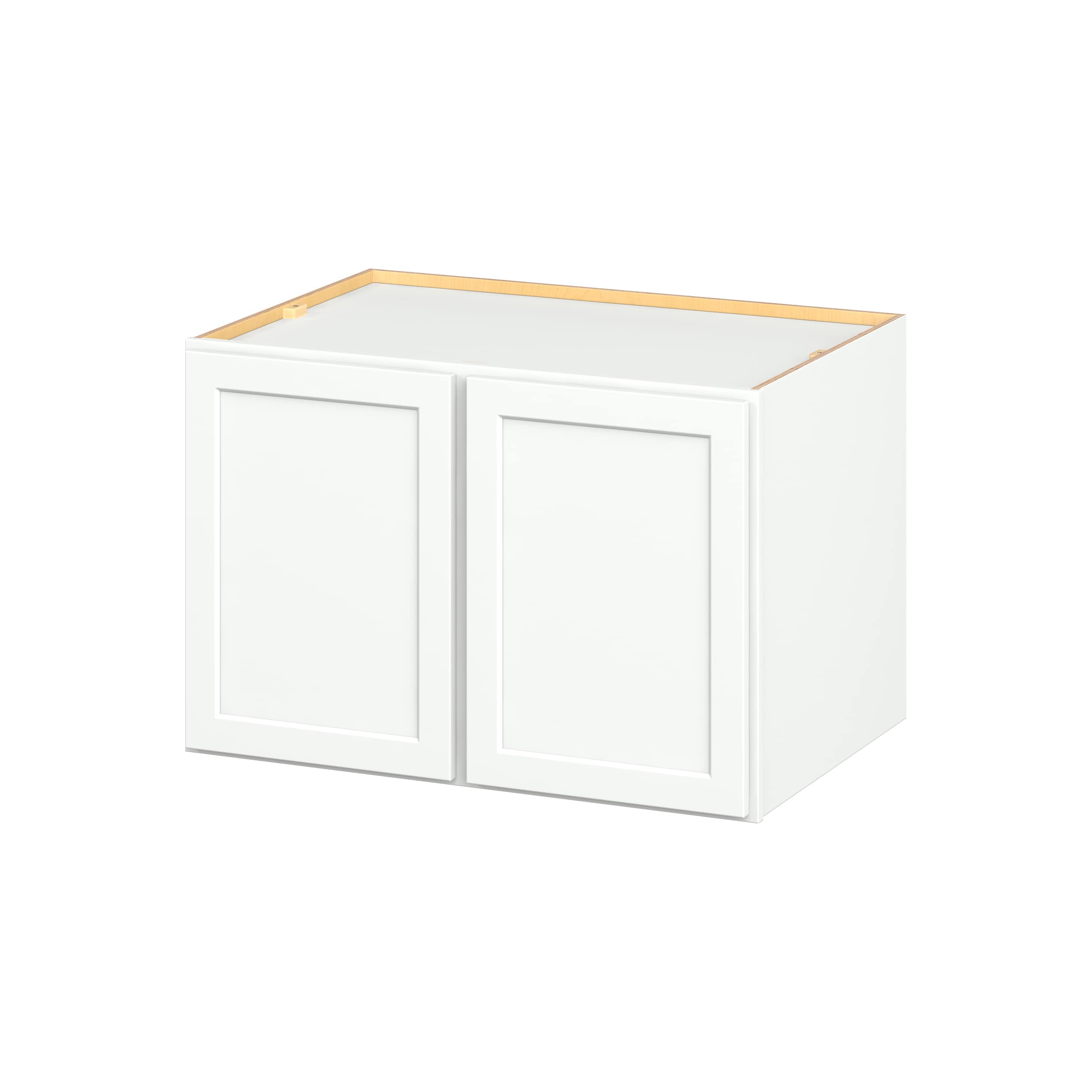Hugo&Borg W362424-GL PRO Glendale 36-in W x 24-in H x 24-in D Pure White Wall Ready to assemble Plywood Cabinet (Recessed Panel Shaker)