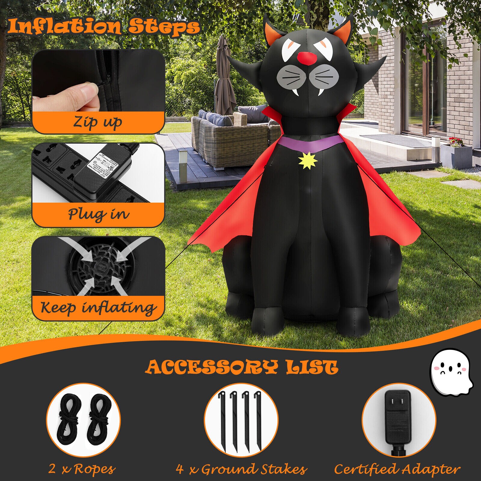 WELLFOR HYG24017US Outdoor-Halloween-Decor - View #2