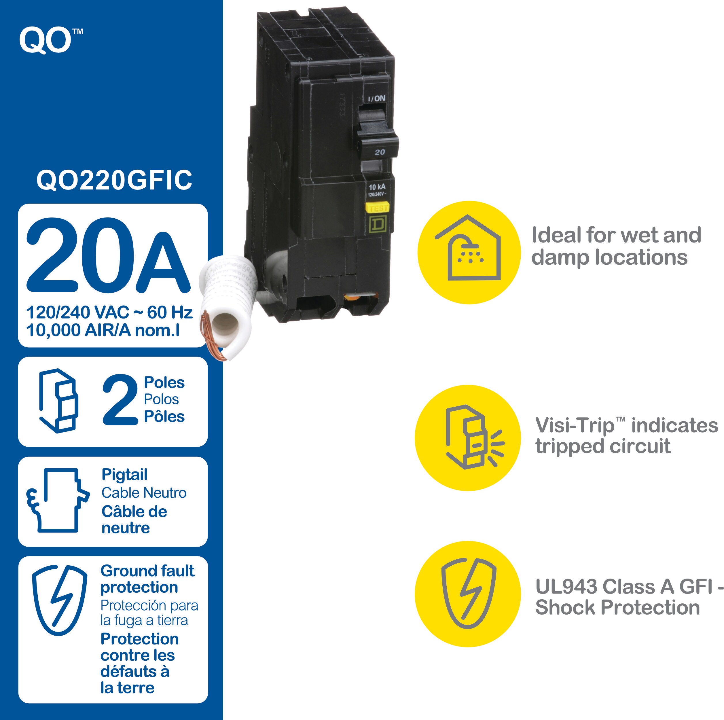 Square D QO220GFIC Circuit-Breakers - View #4