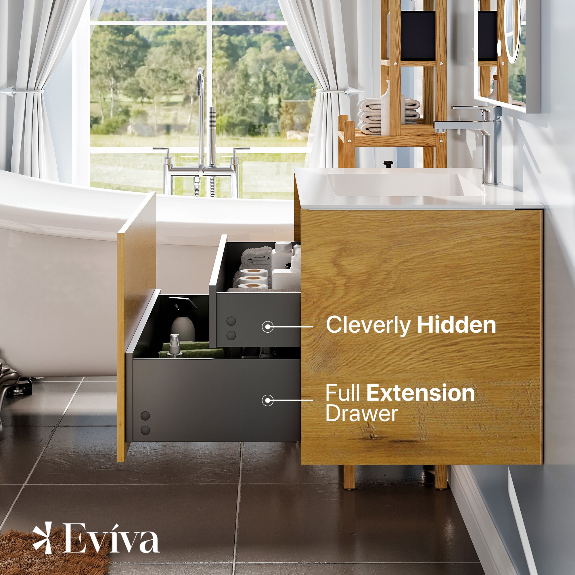 Eviva EVVN692-24OAK Bath-Vanity-Combo - View #5