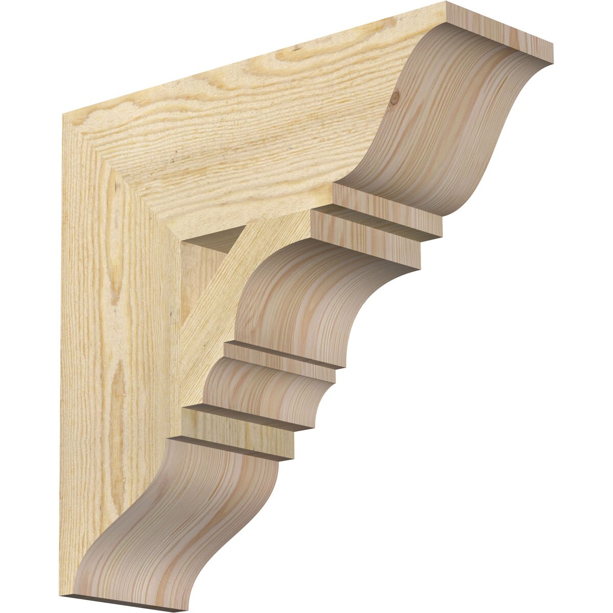 Ekena Millwork BKT06X18X18BOA01RDF Balboa traditional rough sawn 6-in x 18-in x 18-in Douglas fir Brown Wood Standard bracket