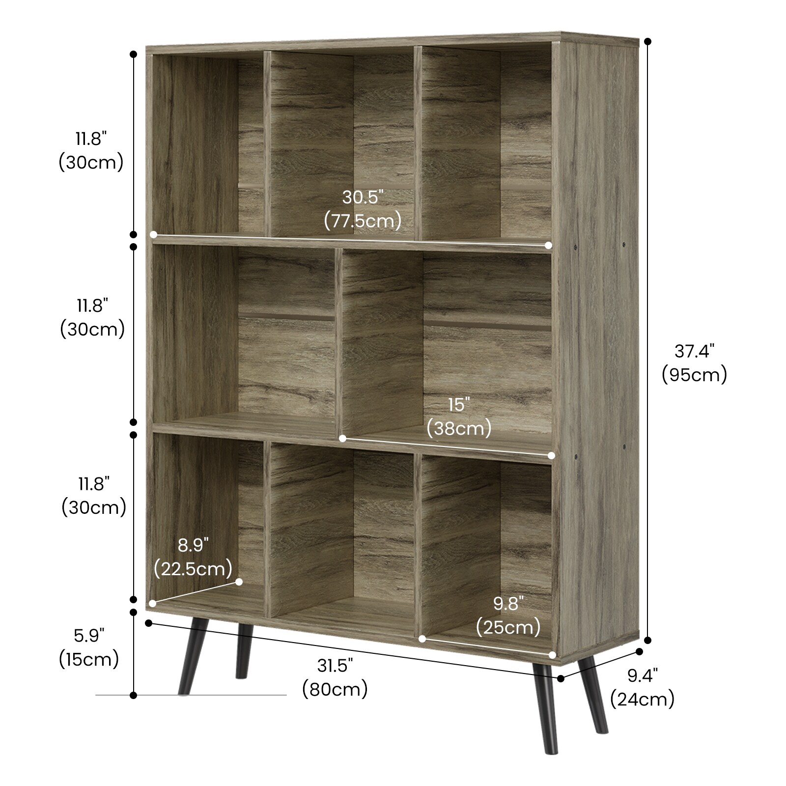JEAREY JE-XHL-WH-T bookcases - View #2
