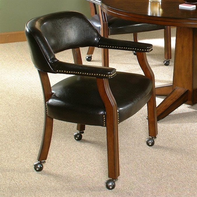 International Concepts Castor Chair In, Leather Dining Chairs With Casters