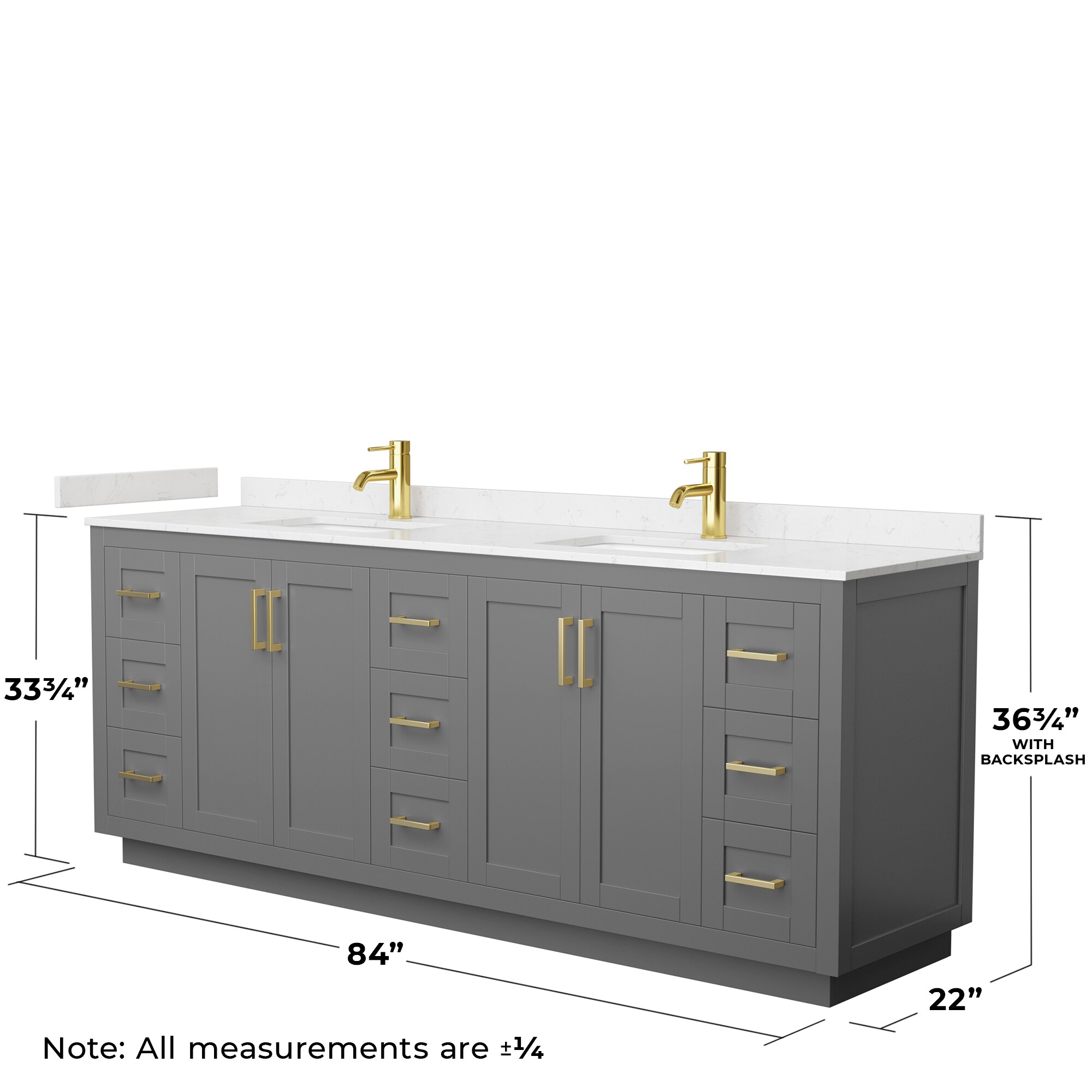 Wyndham Collection WCF292984DGGC2UNSM70 Bath-Vanity-Combo - View #6
