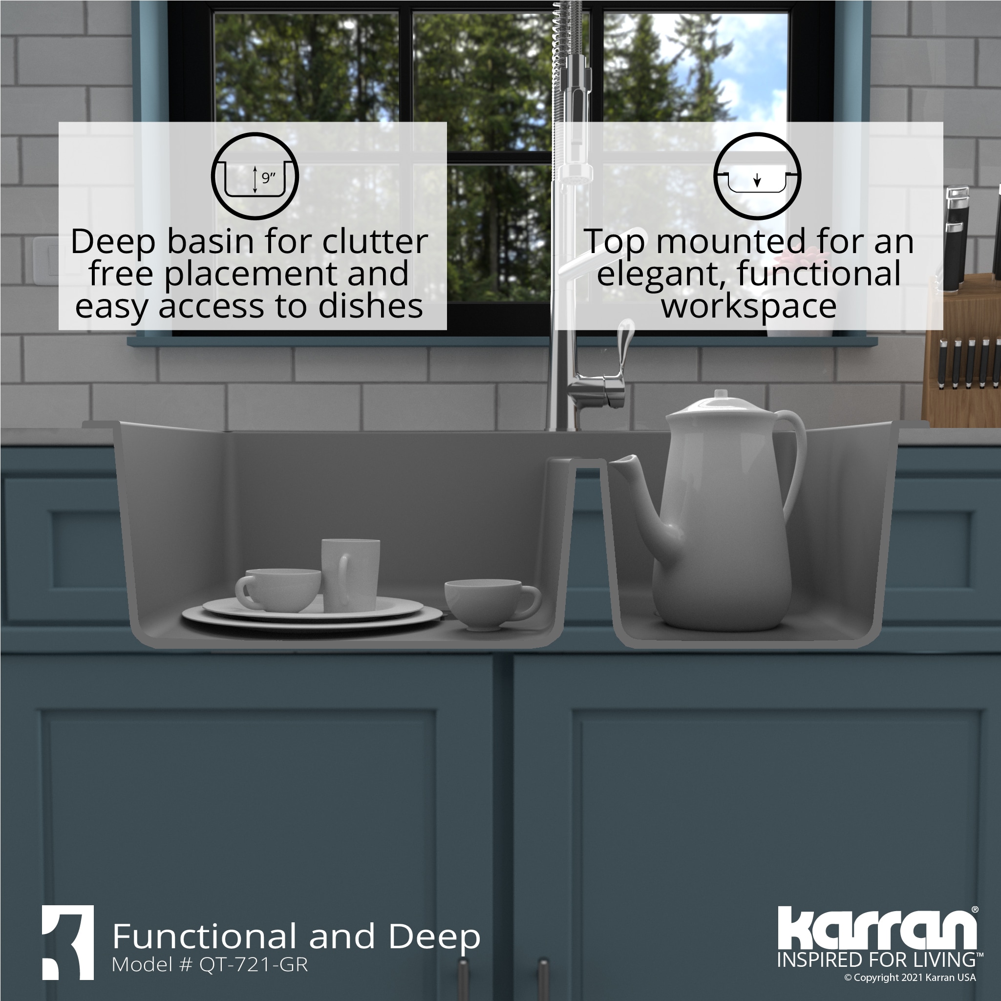 Karran QT-721-GR Kitchen-Sinks - View #9