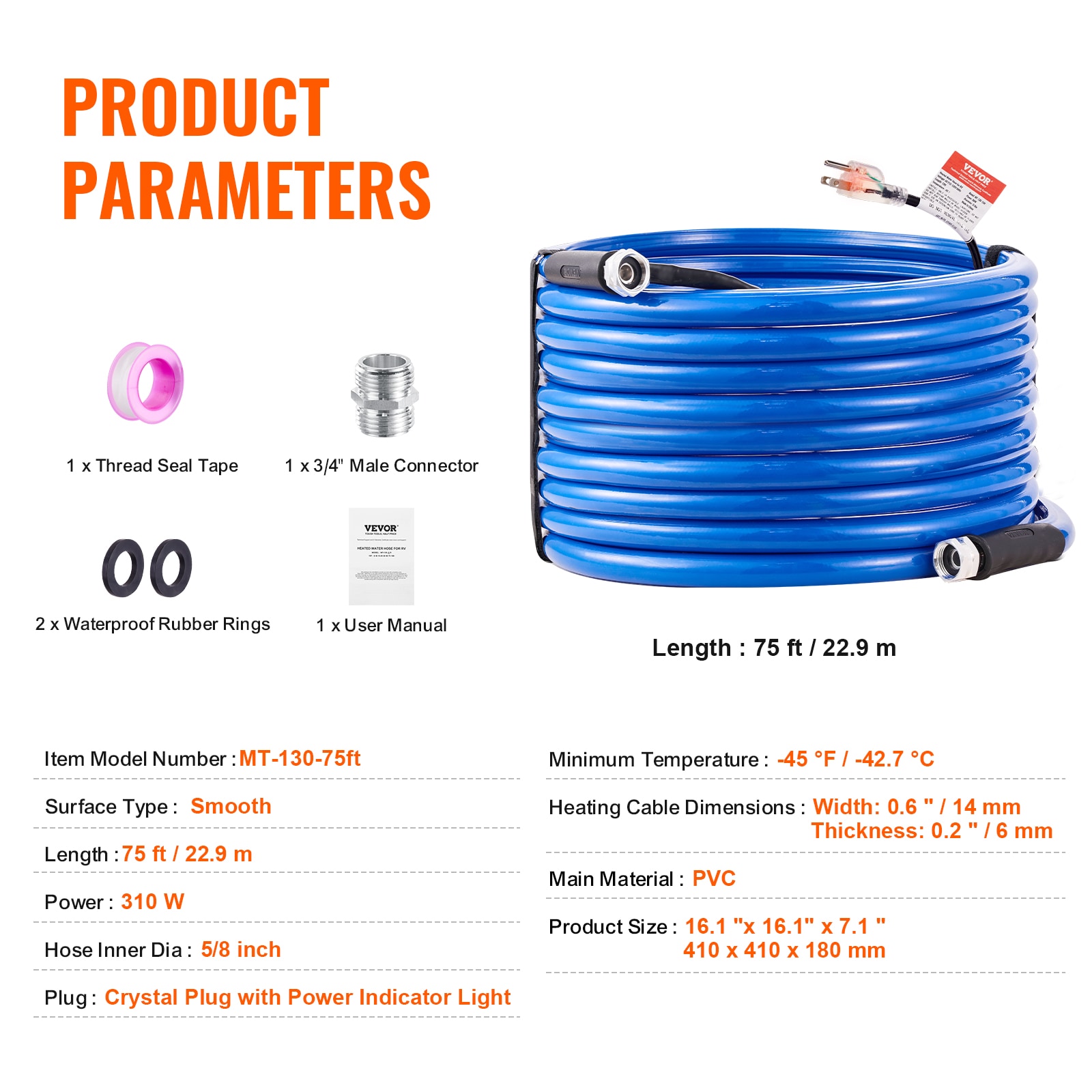 VEVOR GHKJRSG75YC0UD0WWV1 Tubing-Hoses - View #9