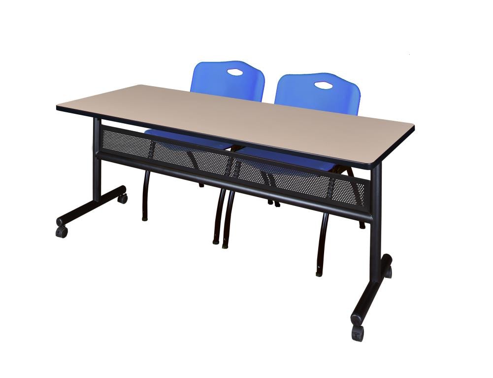 Regency MKFTM7224BE47BE Training Off-white 4-Person Training Table (72-in W x 29-in H)