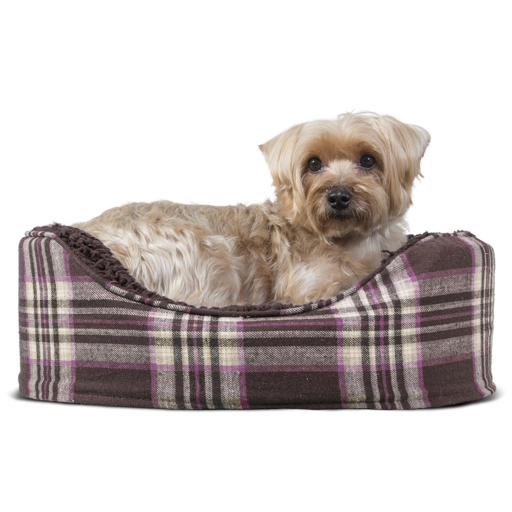 FurHaven 13212426 Oval Java brown Polyester Bolster Dog Bed ( Small )