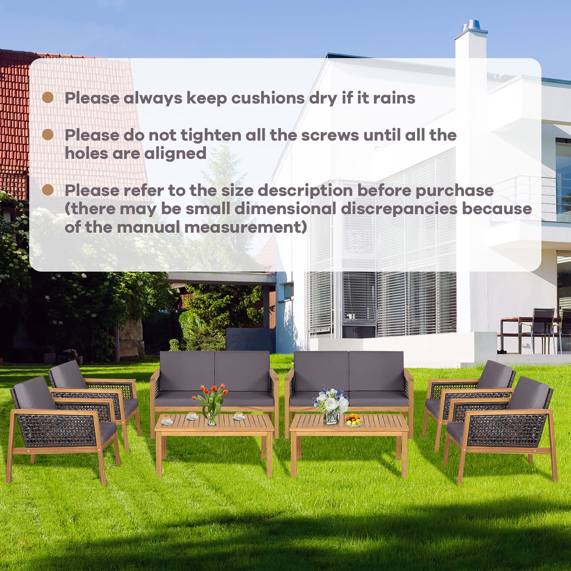 Costway HW69144GR+ Patio-Conversation-Sets - View #7