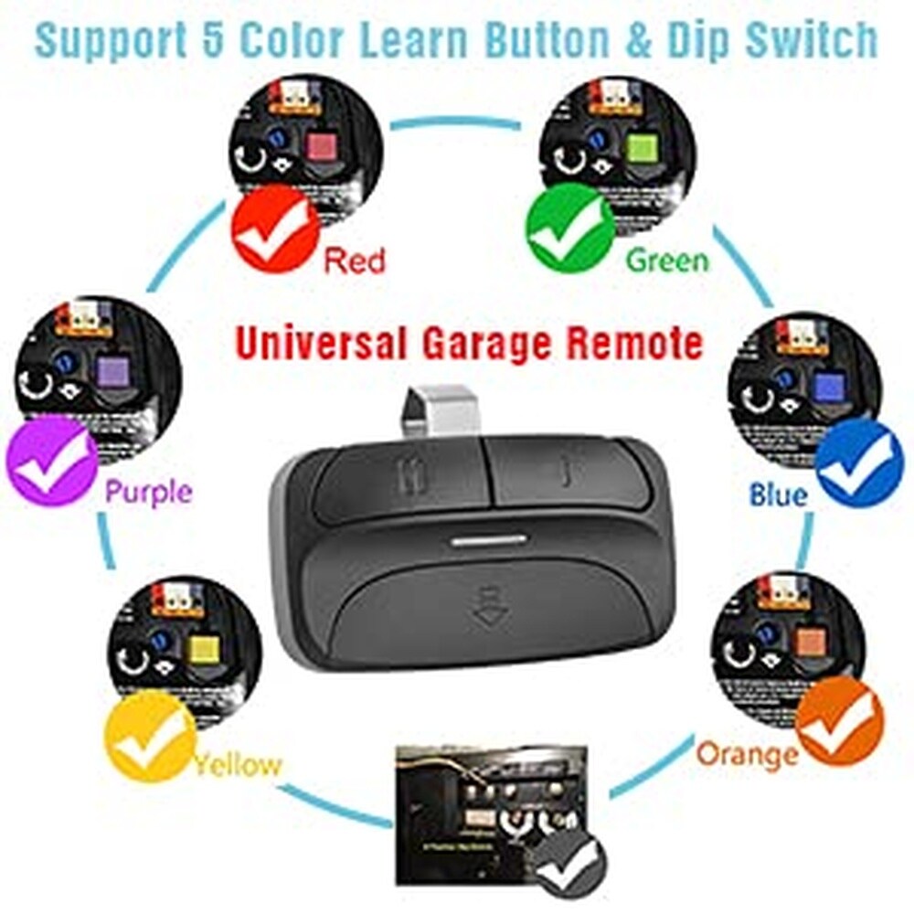 Aoibox Universal Garage Door Opener Remote Control 2 Pack 300 310 315 ...