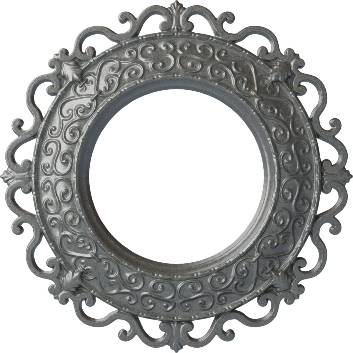 Ekena Millwork CM13ORPLS Orrington 13.25-in W x 13.25-in L Painted Platinum Polyurethane Whole Ceiling Medallion