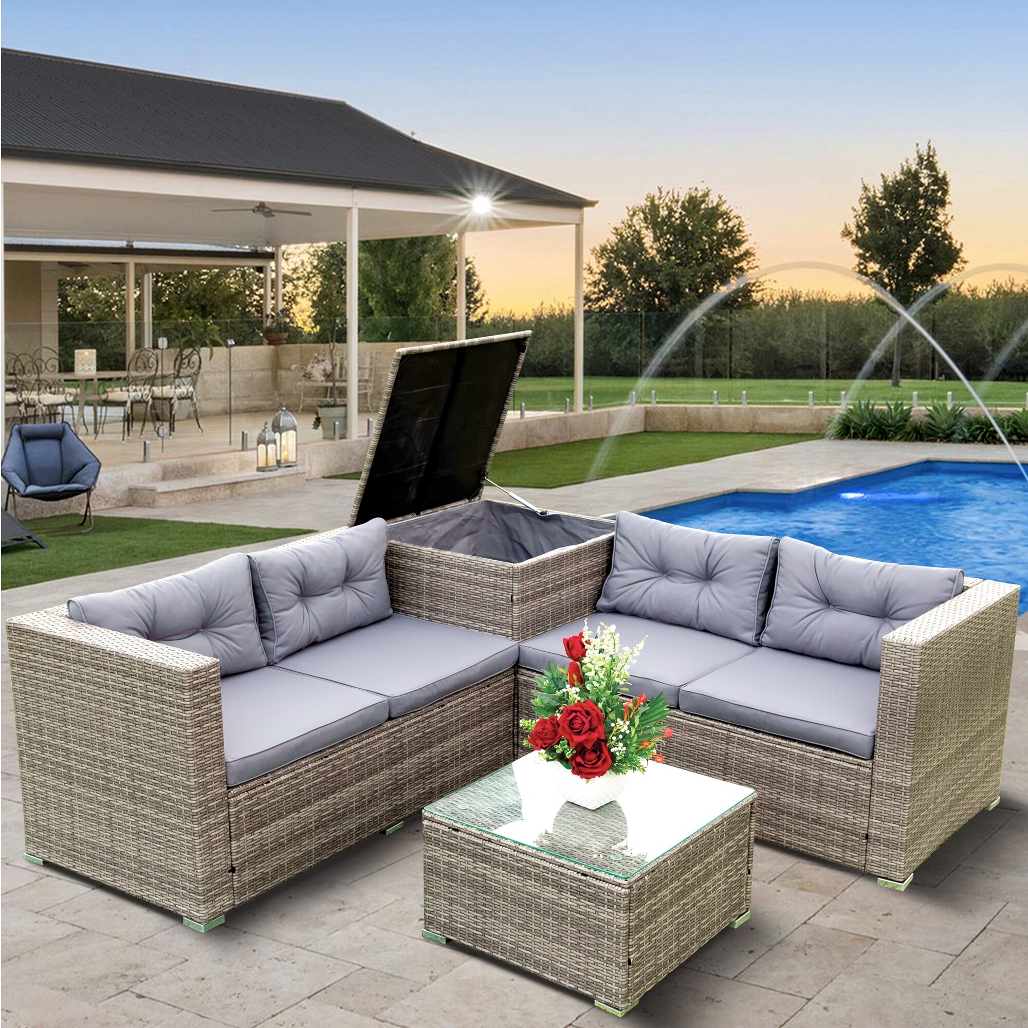 Damerin N7CS04 Patio-Conversation-Sets - View #12