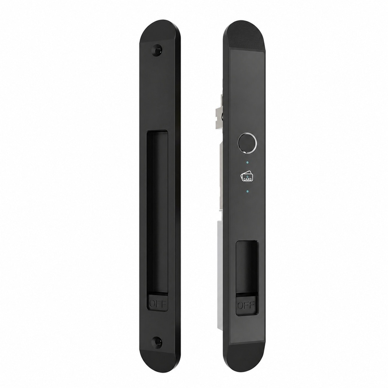 UUDULY  Smart Lock for Sliding Doors and Windows 4 in 1 Entry Fingerprint App Card Key Works with Tuya Smart Life for Patio Interior Closet