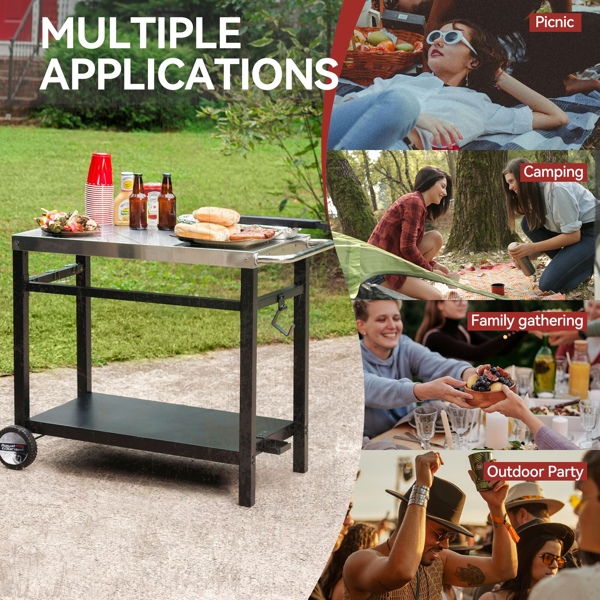 Royal Gourmet PC3401S Grill-Carts-Grill-Stands - View #2