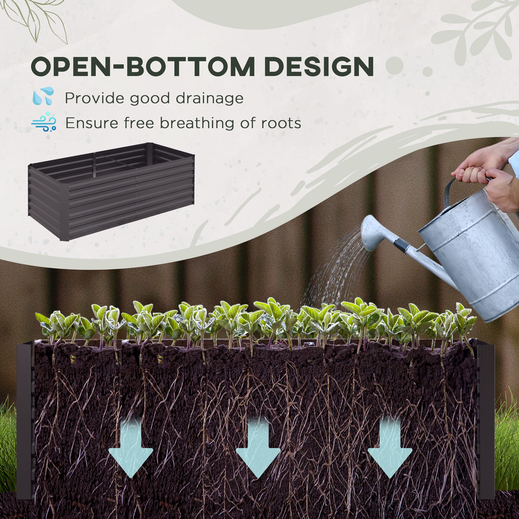 Outsunny 845-774V00CG Raised-Garden-Beds - View #4