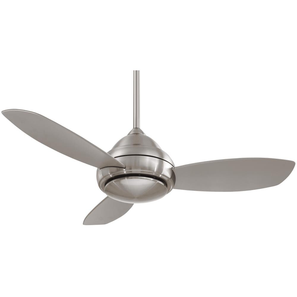 Minka Aire F516L-BN Concept I 44" LED 44-in Brushed Nickel Indoor Ceiling Fan with Light and Remote (3-Blade)