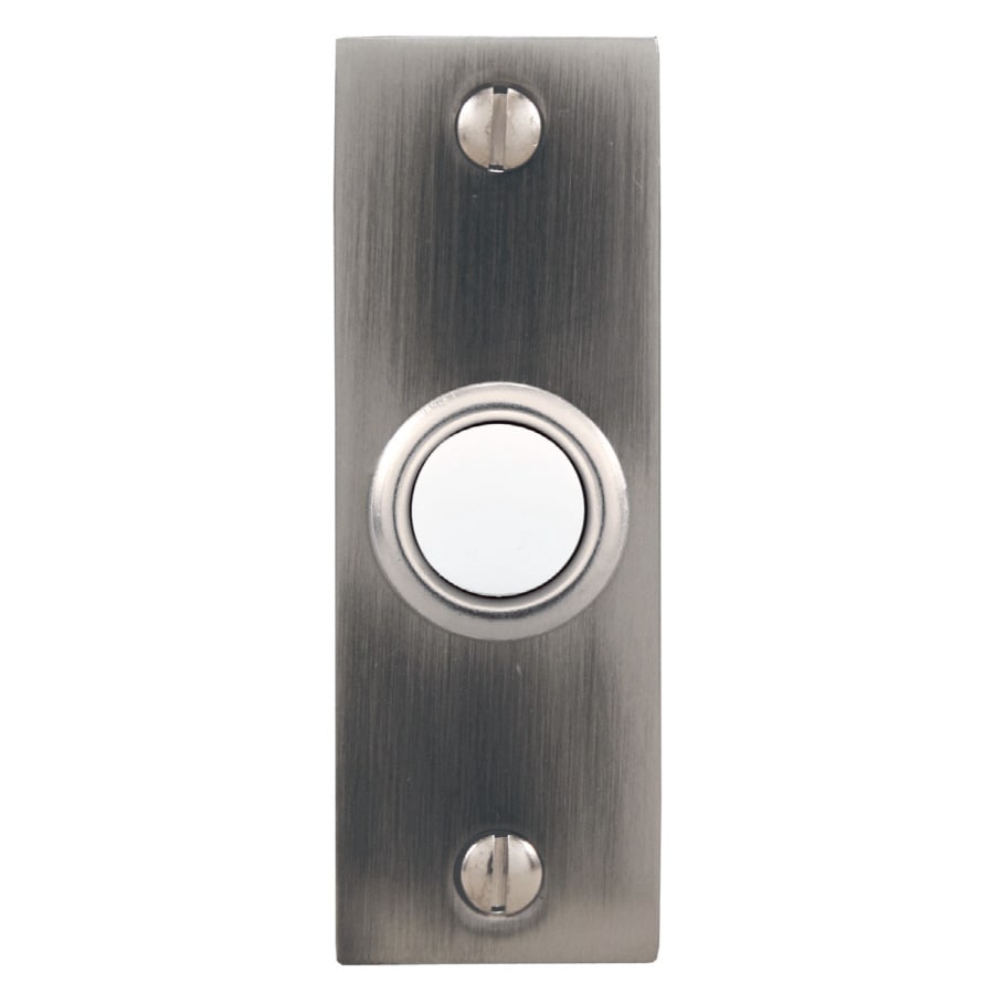 Style Selections Wired Lighted Satin Nickel Doorbell Button