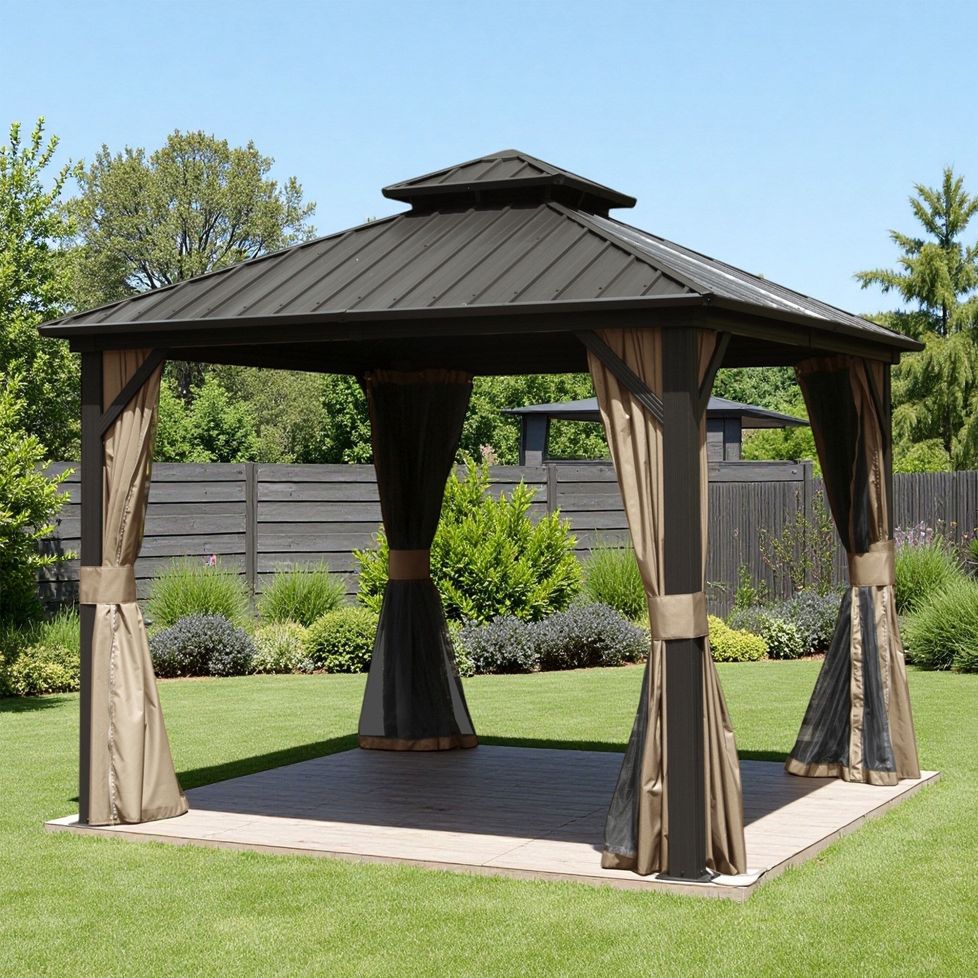 ToolCat BZ2-34-PW Wood-Resin-Gazebos - View #9