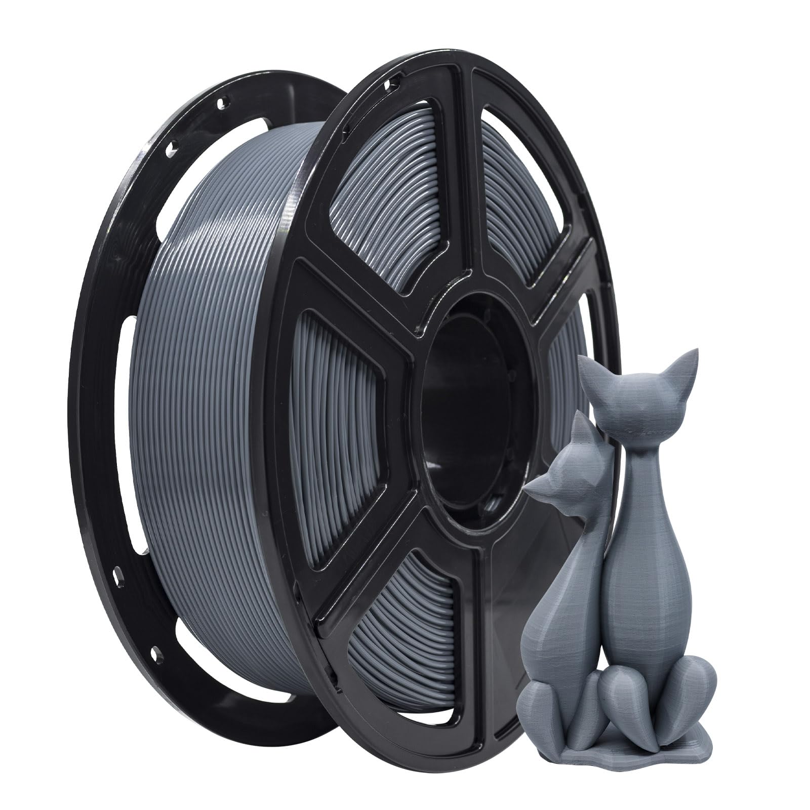 FLASHFORGE  PLA Filament 1.75mm 3D Printer Filament 1kg 2.2lbs Spool Dimensional Accuracy plus minus 0.02mm Easy to Use Fits for Most FDM 3D Printers (Grey)