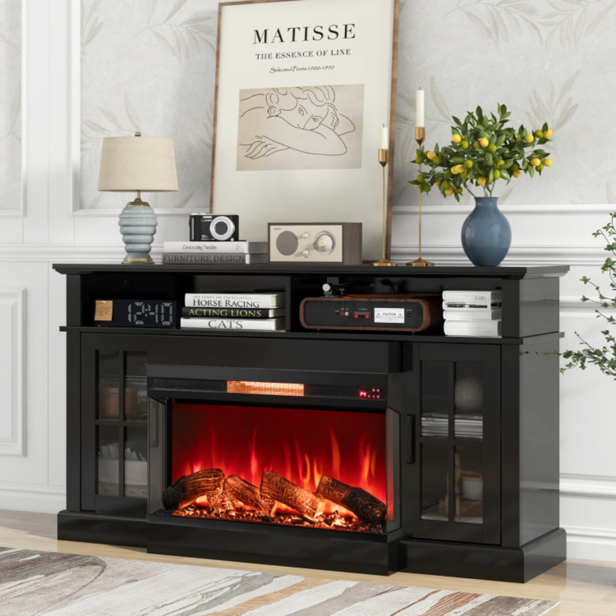 LUCKY ONE LO-FP10807USBK Electric-Fireplaces - View #3