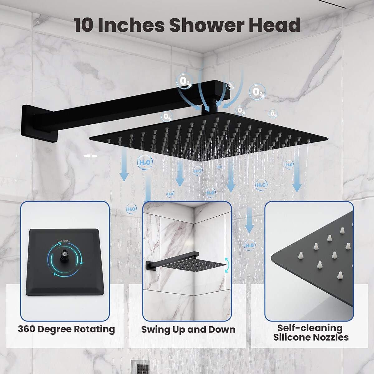 Mondawe AM-S0082C-10MB Showerhead-Bar-Panels - View #4