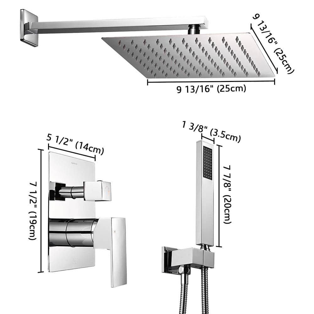 Yescom W81FCS001-10IN-CH-LO Tub-Shower-Faucets - View #7