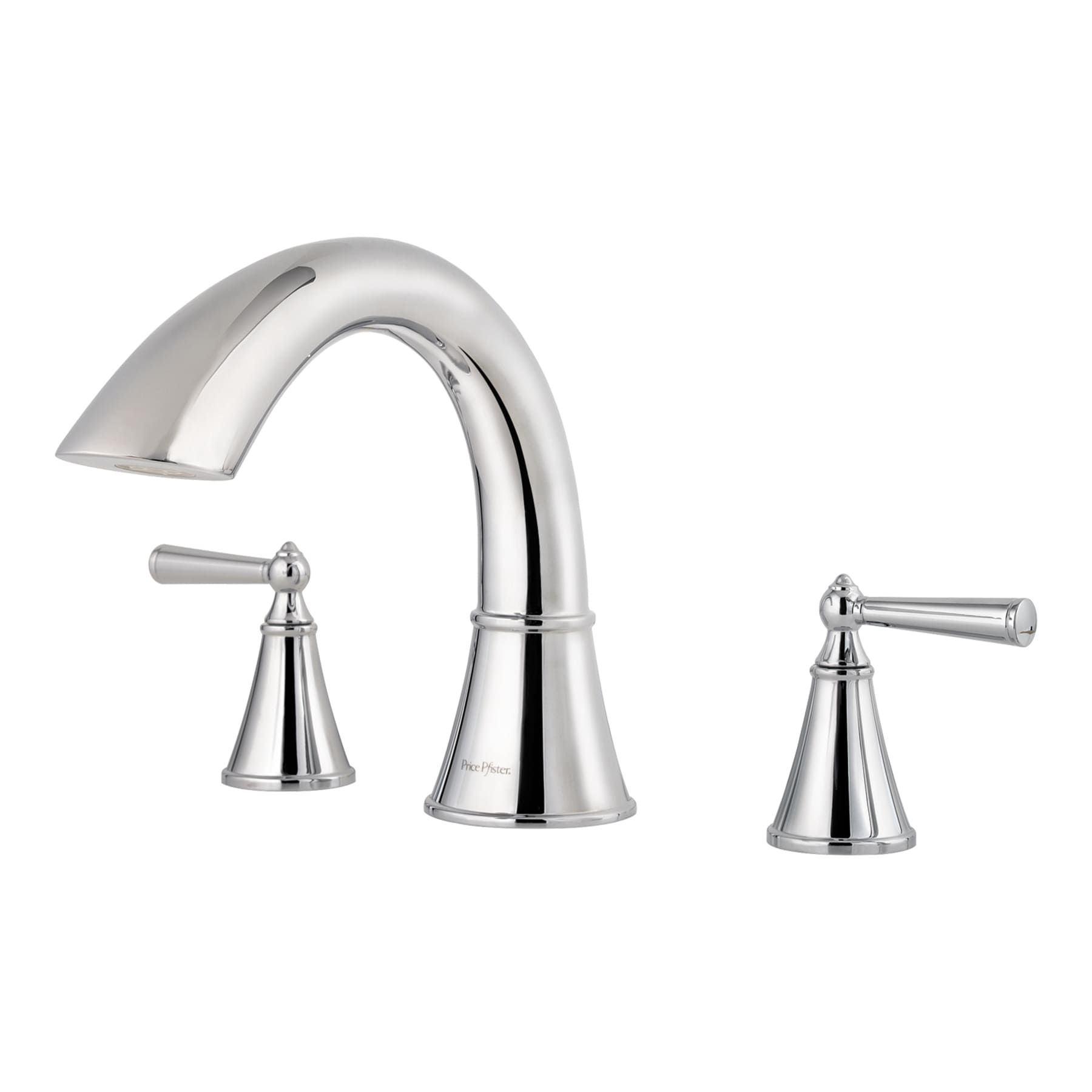 Pfister RT6-5GLC Saxton Polished Chrome 2-handle Deck-mount Roman High-arc Bathtub Faucet