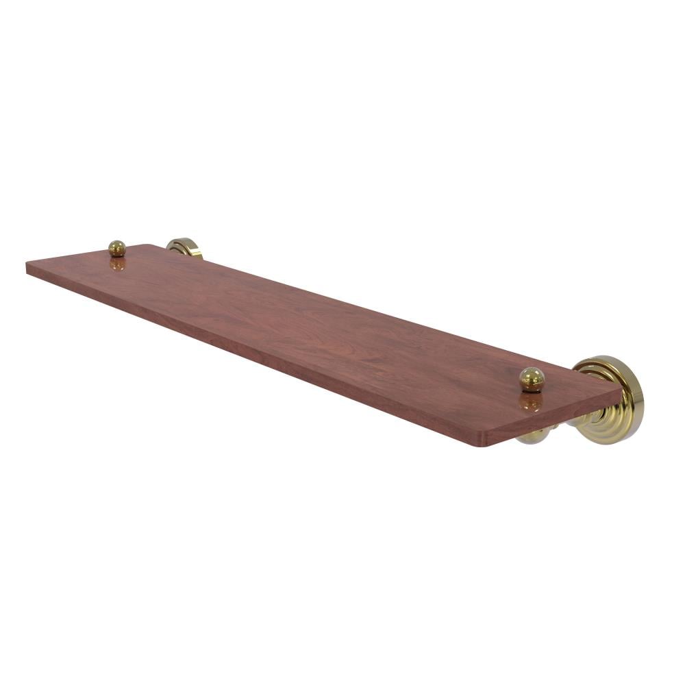 Allied Brass WP-1-22-IRW-UNL Waverly Place Unlacquered Brass Wall mount Bathroom Shelf ( 22-in x 2.5-in x 5-in )