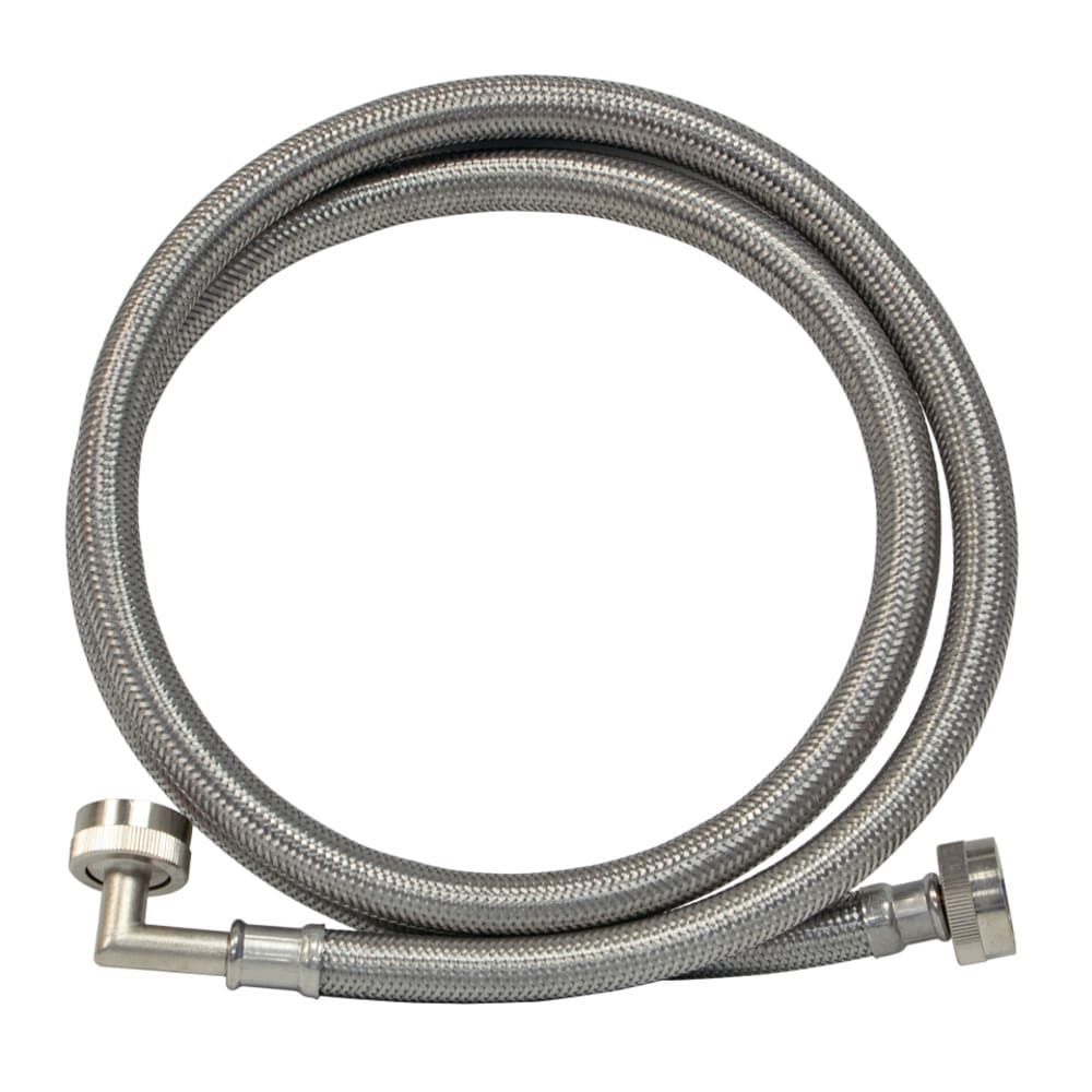 EASTMAN 98547 4-ft 3/4 -in FHT Inlet x 3/4 -in Hose thread Outlet Braided stainless steel Washing machine fill hose