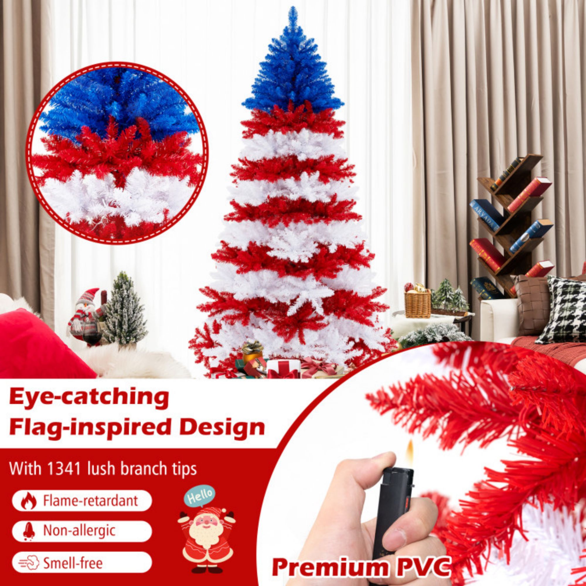 WELLFOR YA799975GN Artificial-Christmas-Trees - View #5