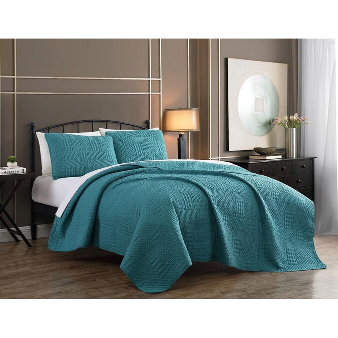 Piece Teal Twin Quilt Set, Teal Twin Bedding Sets