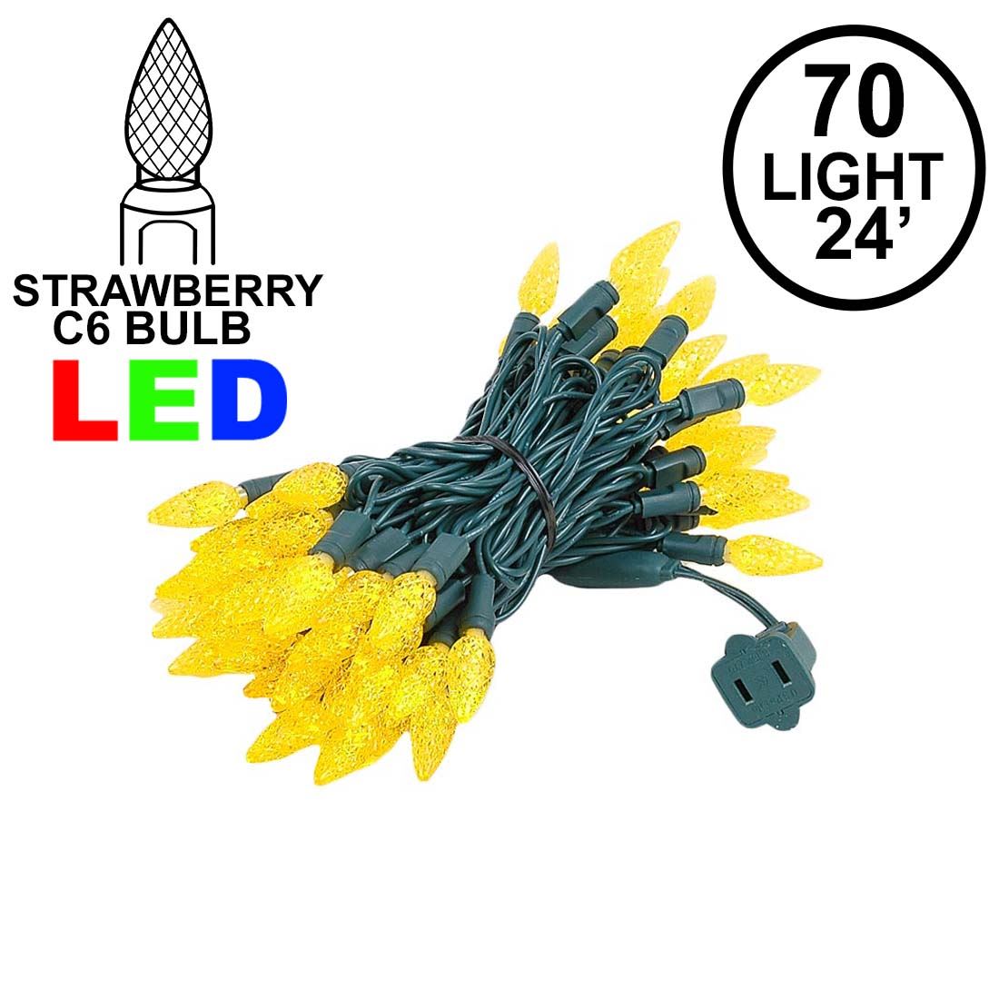 Novelty Lights CGC6LED70-G-YE Patio-String-Lights - View #2