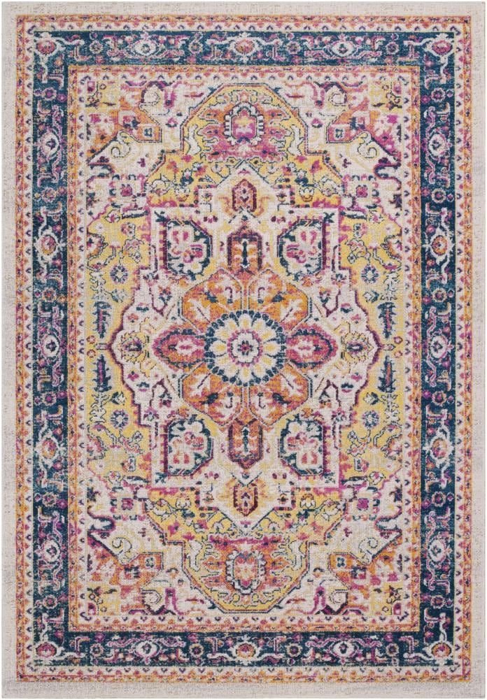 Surya KON1012-710106 Konya 8 X 10 (ft) Orange Medallion Oriental Area Rug