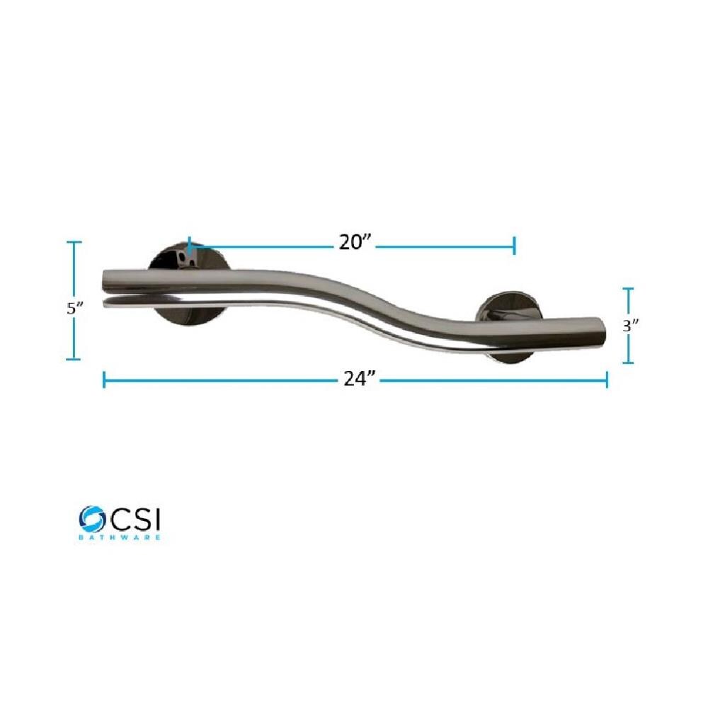 CSI Bathware BAR-WR24-TW-125-PO Grab-Bars - View #3