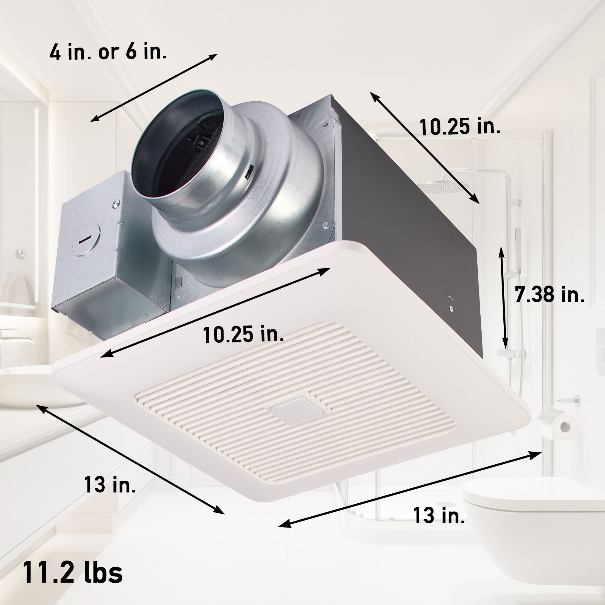 Panasonic WhisperSense 0.3-Sone 110-CFM White Bathroom Fan, ENERGY