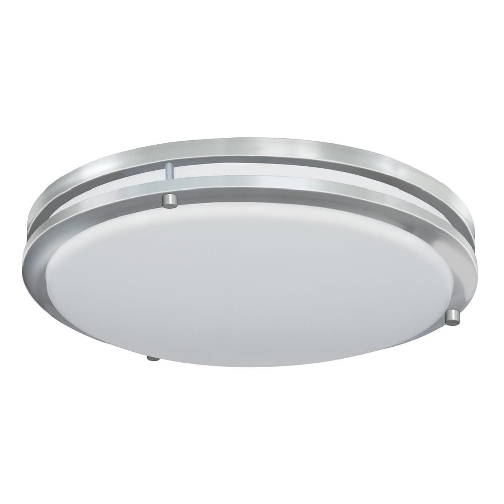 Good Earth Lighting Jordan 1-Light 17-in Satin Nickel LED Flush