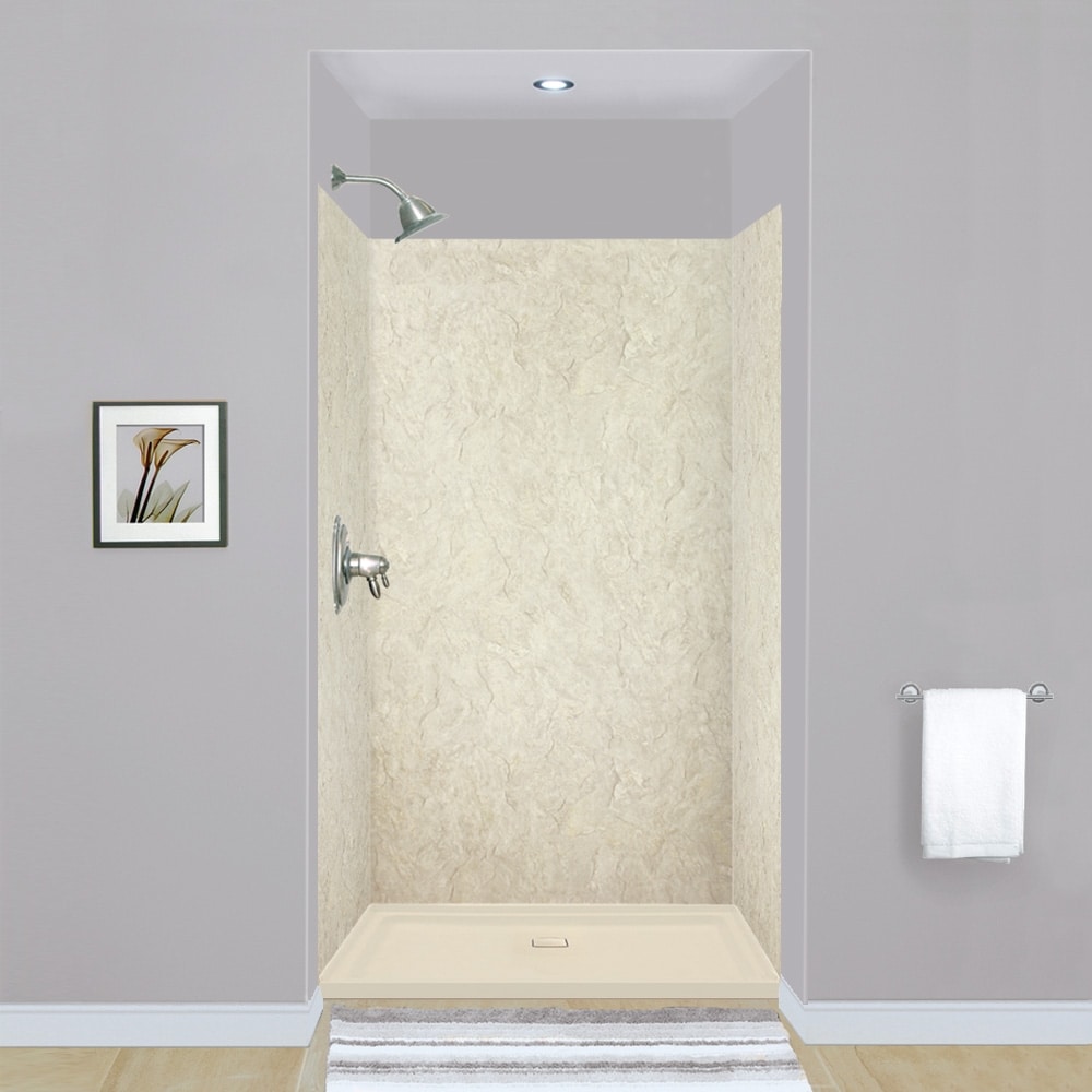 Transolid EWK483672-44 Expressions 48-in W x 36-in D x 72.0-in H Sea Fog 3.0 -Piece Glue Up Alcove Shower panel kit