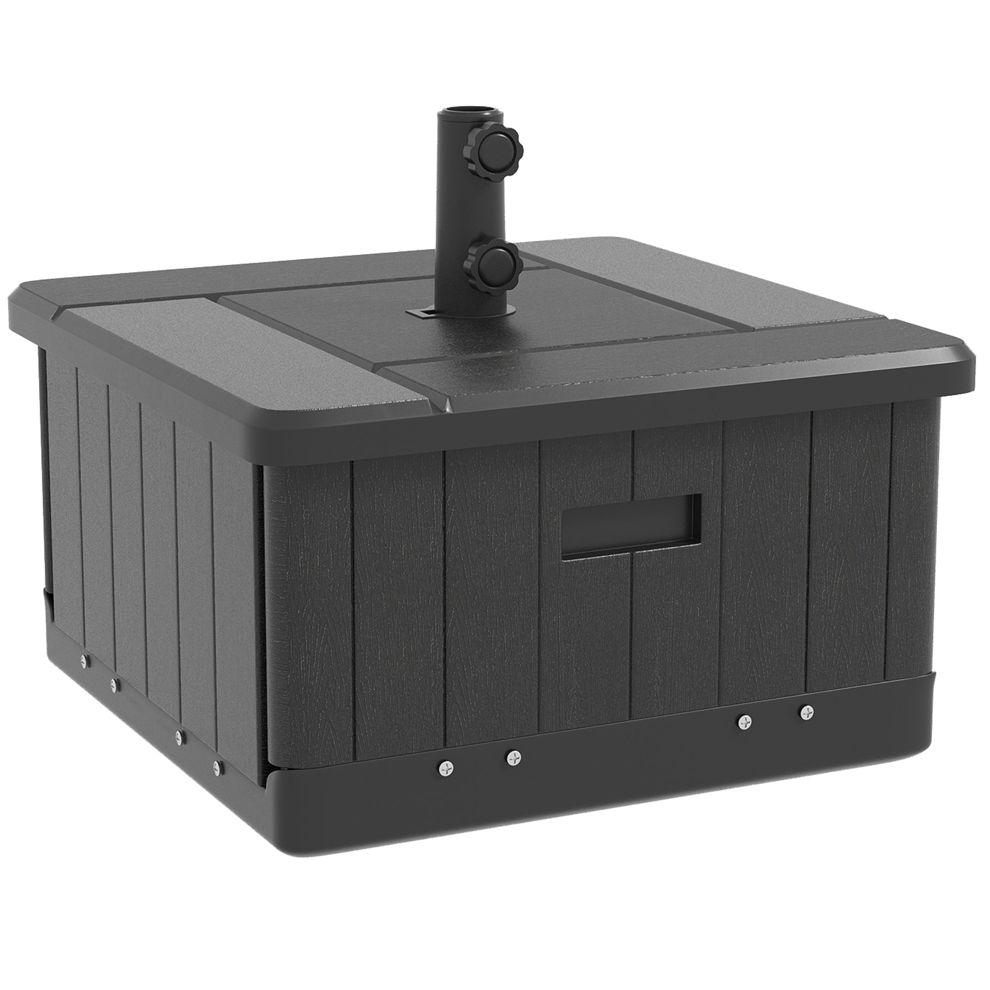 Kahomvis AOS-QP109-238 3-in-1 Outdoor Umbrella Base Black Patio Umbrella Base