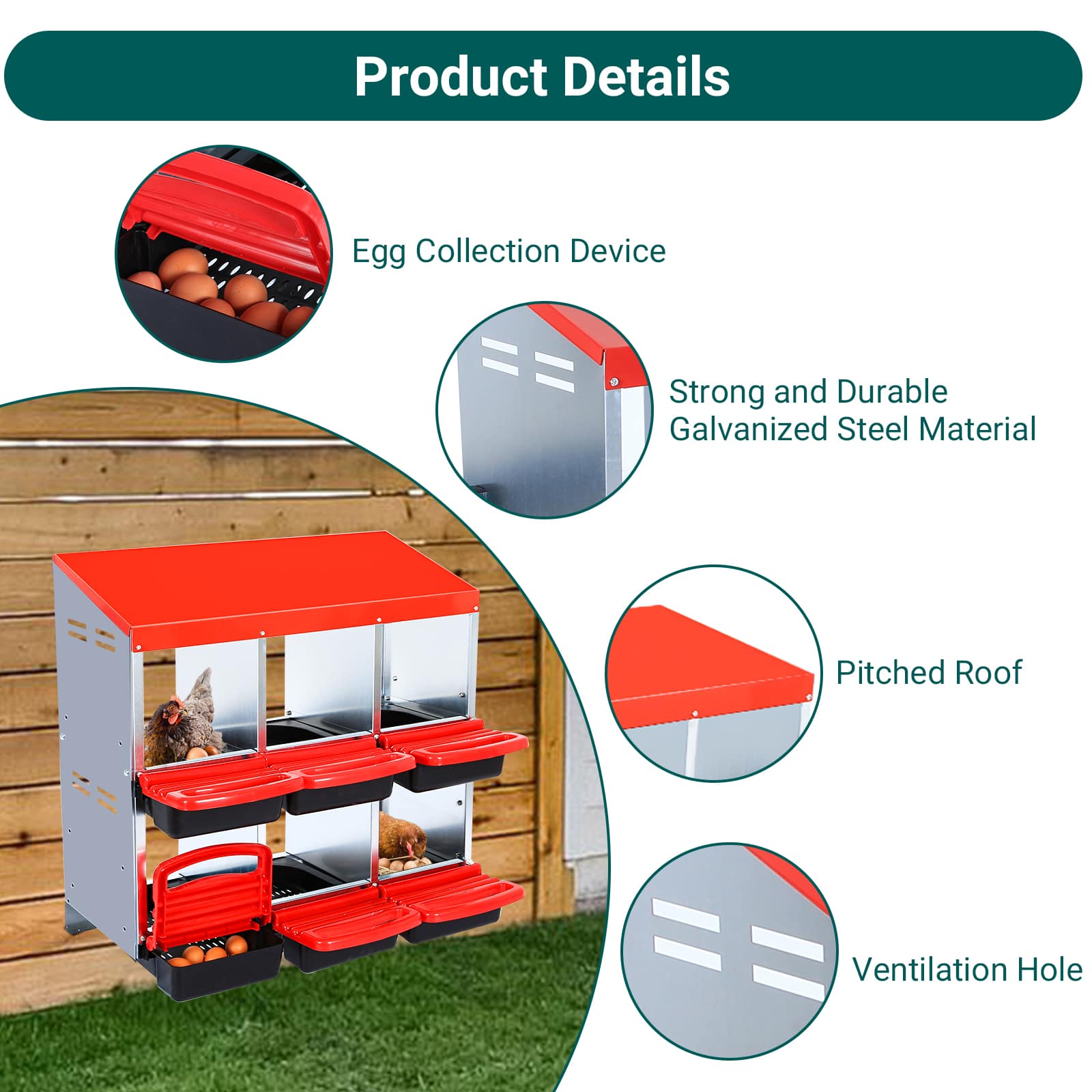 Qeetex WLS-PHO-15FE4V38 Chicken-Coops-Rabbit-Hutches - View #2