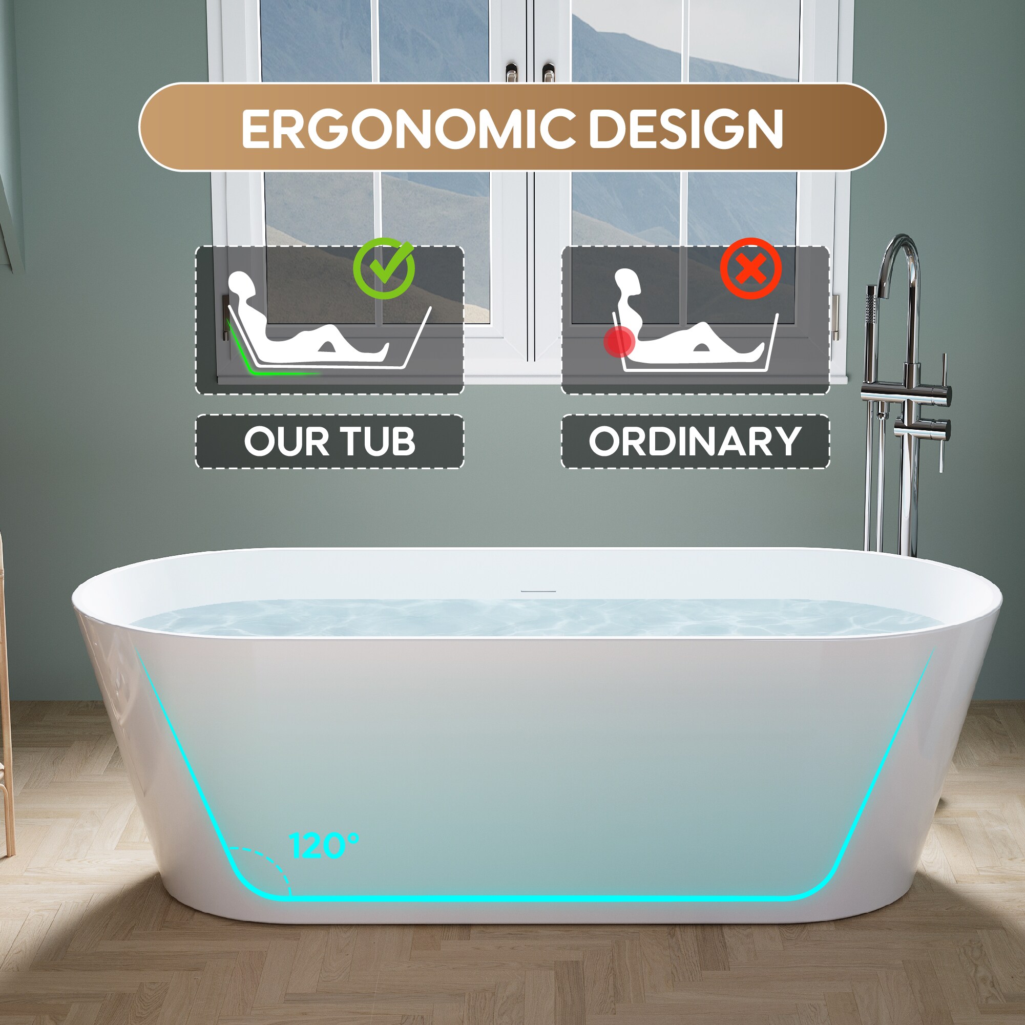 WELLFOR TO-ED-BV30GYBK bathtubs - View #7