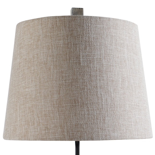 Gray Table Lamp With Fabric Shade, Hedgehog Family Table Lamp