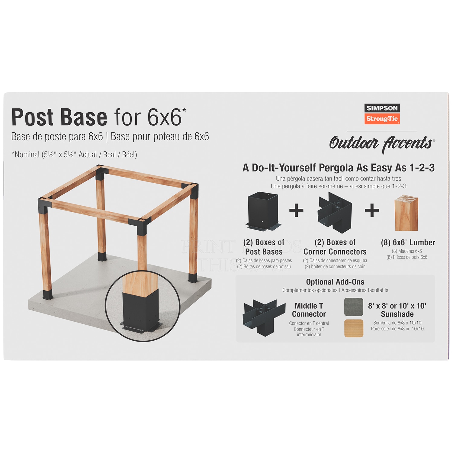 Simpson Strong-Tie SAGE-B66-KT2 Post-Base-Caps - View #2
