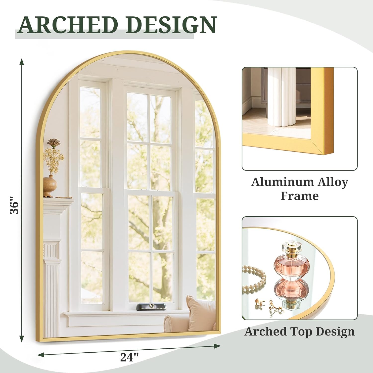 Atilioo QA-GZ-2436-GD Decor-Mirrors - View #2
