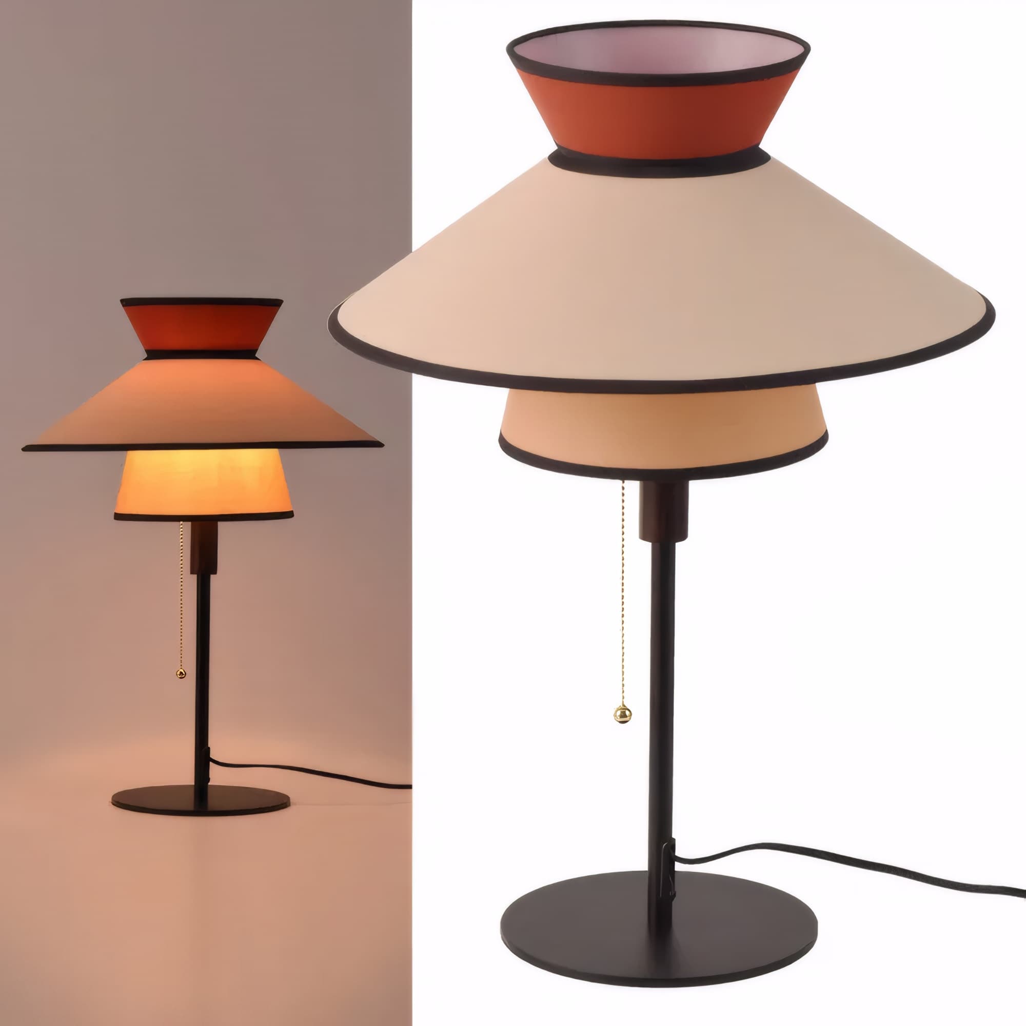 Zompoo 22-in metal Standard Desk Lamp with Plastic Shade