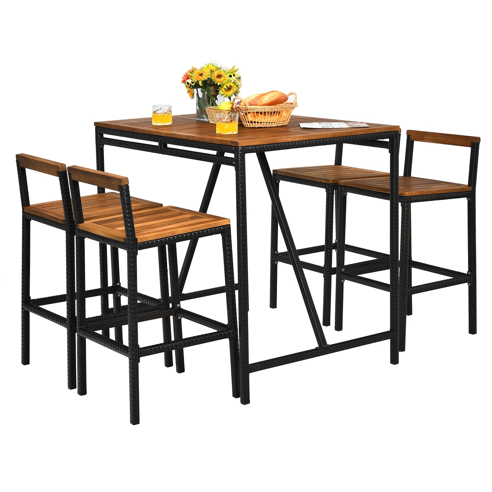Slickblue D-CO-+63286WH Patio-Dining-Sets - View #5