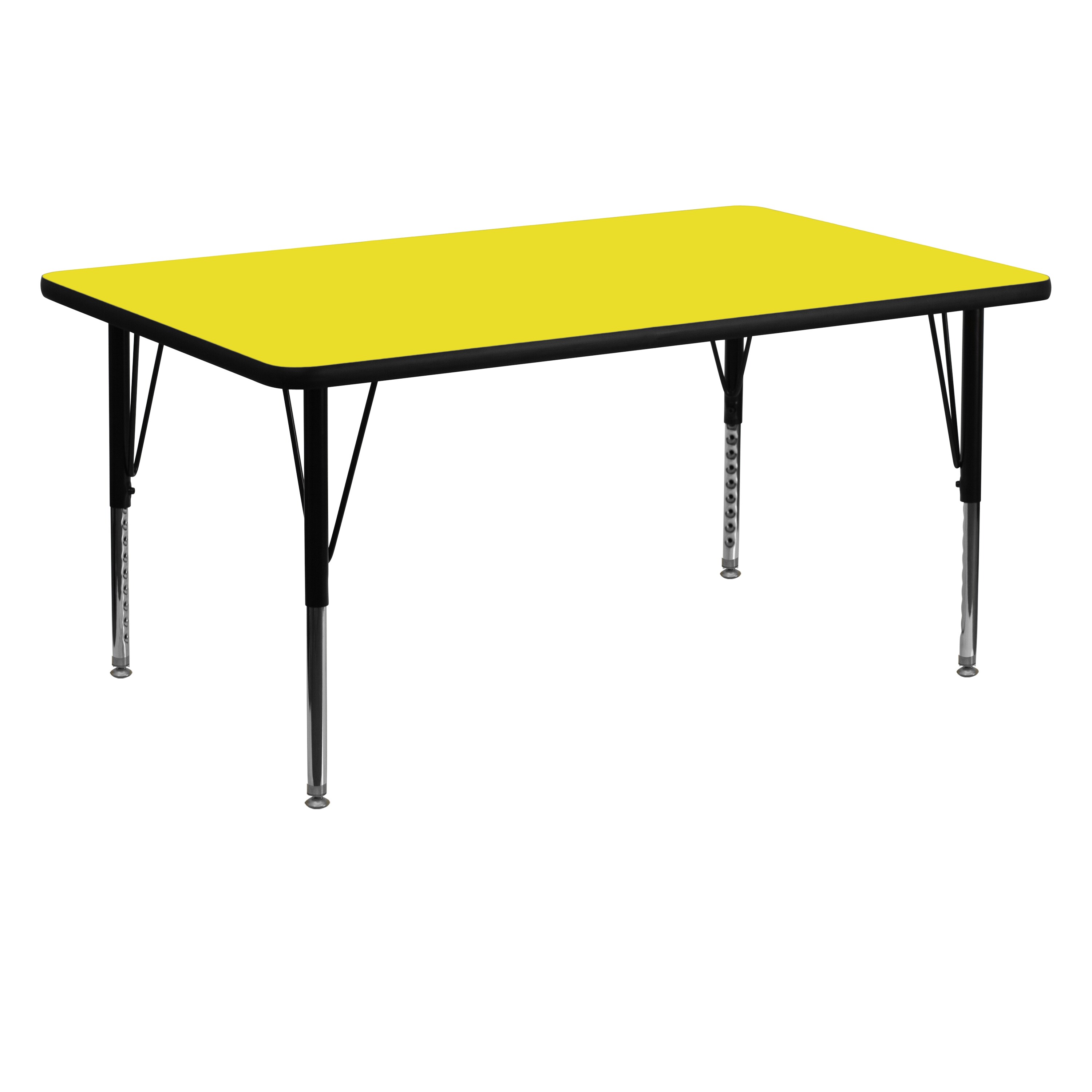 Flash Furniture 847254023856 Yellow Rectangular Kid's Play Table